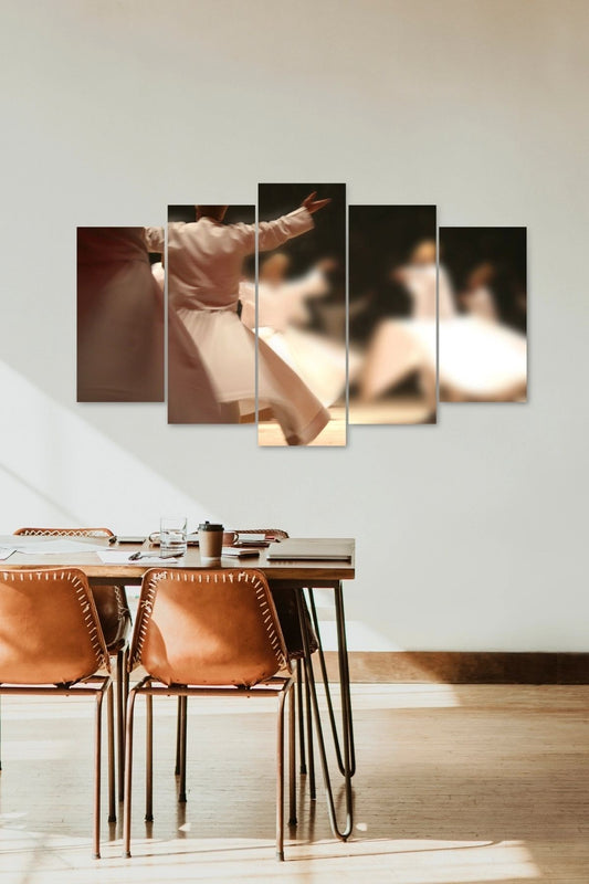 Semazen Manzara 5 Parçalı Mdf Tablo 60 x 100