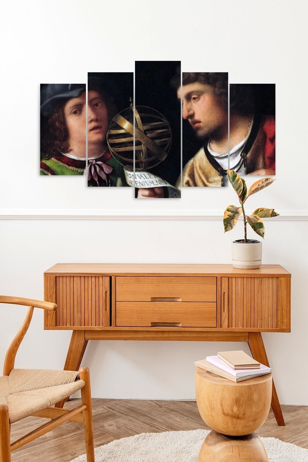 İnsan Manzarası 5 Parçalı Mdf Tablo 60 x 100