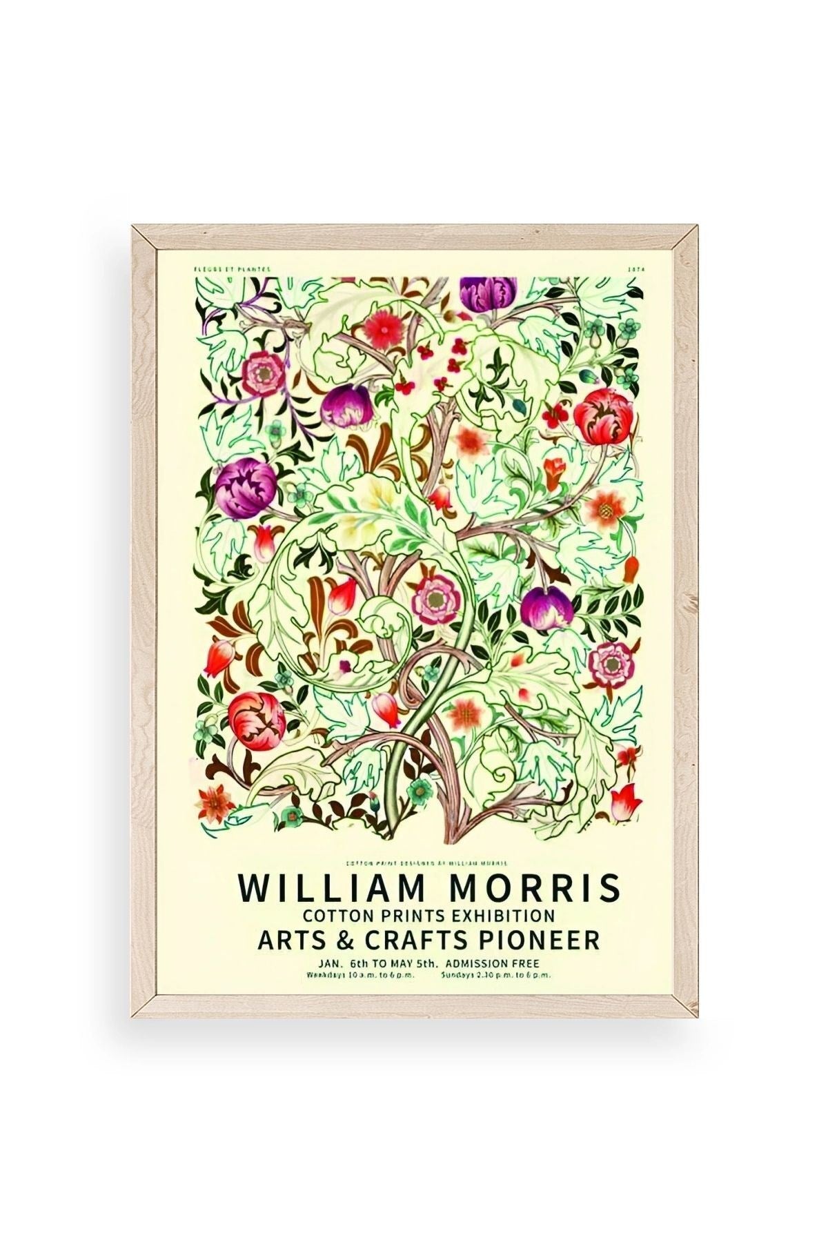 Çiçekler Ahşap Çerçeveli Tablo 50 x 70