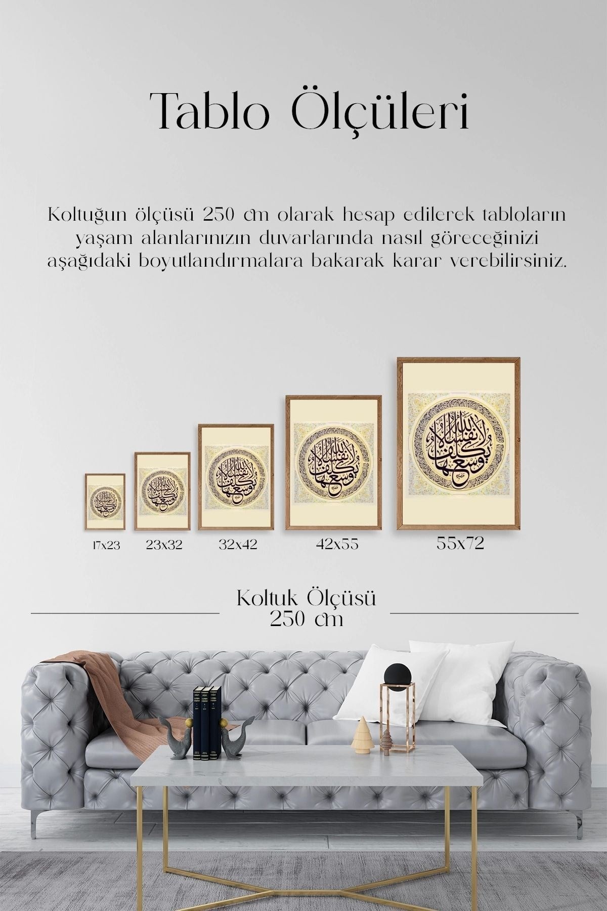 Hat Yazısı Ahşap Çerçeveli Tablo 17 x 23