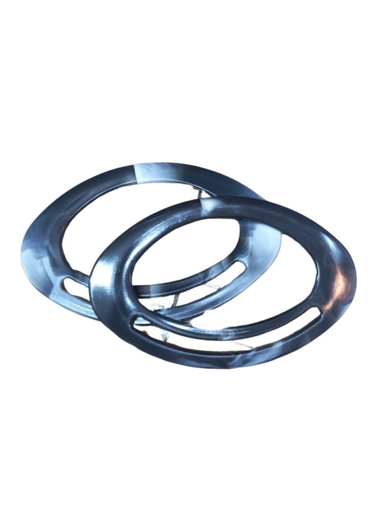 Çanta Sapı Oval Siyah-Beyaz 18 cm