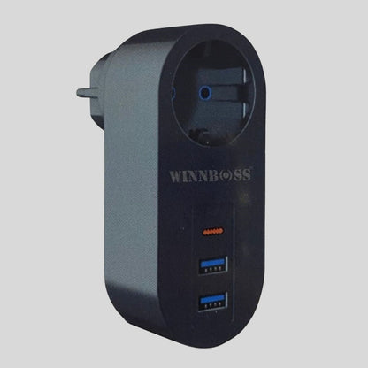 BUFFER® 2 USB,1 TYPE-C Girişli 1'li Çocuk Korumalı,Isıya Karşı Dayanıklı 2500Watt Termal Akım Korumalı Priz