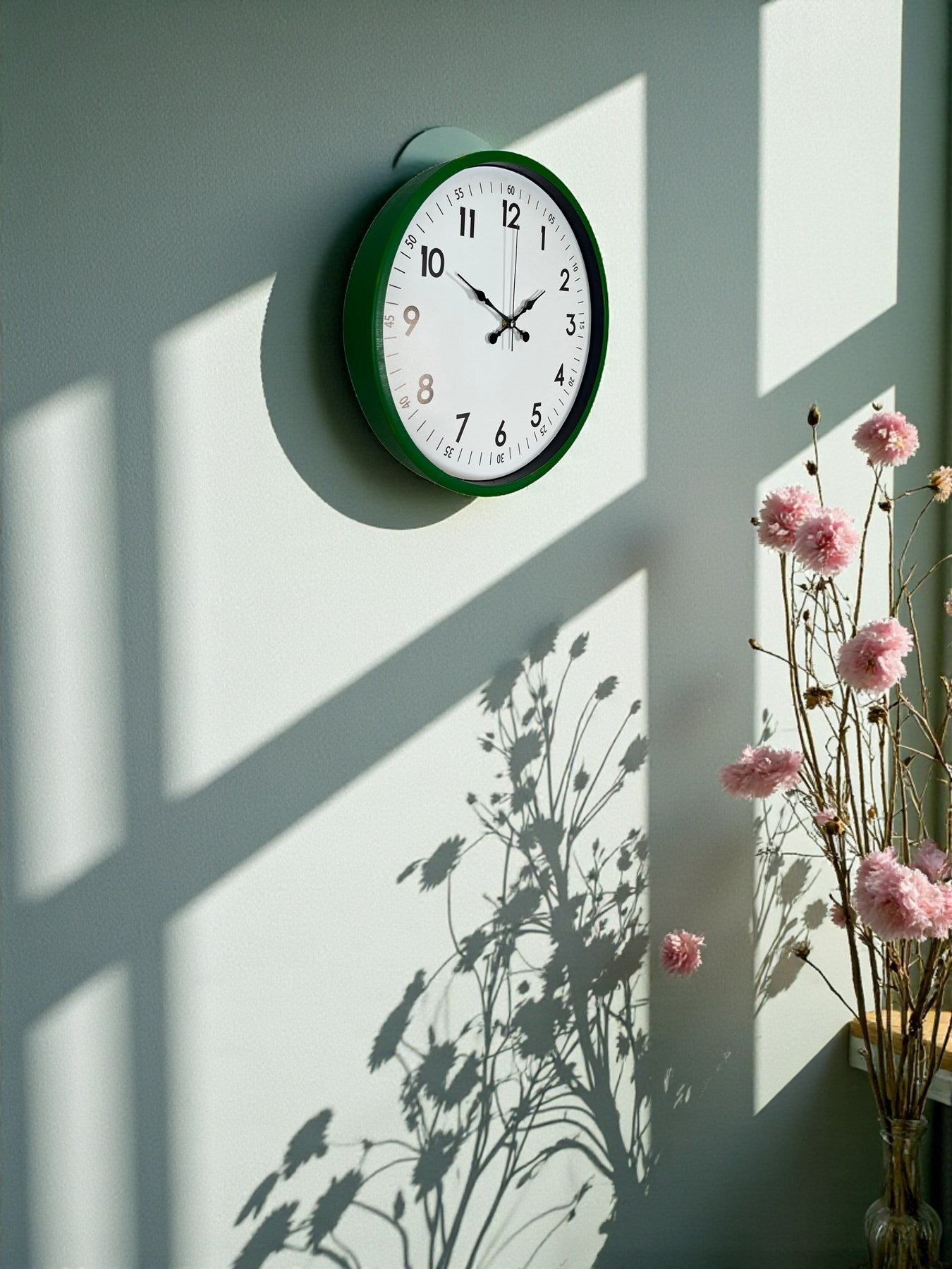 Zentime 36 Cm Yeşil Dekoratif Duvar Saati