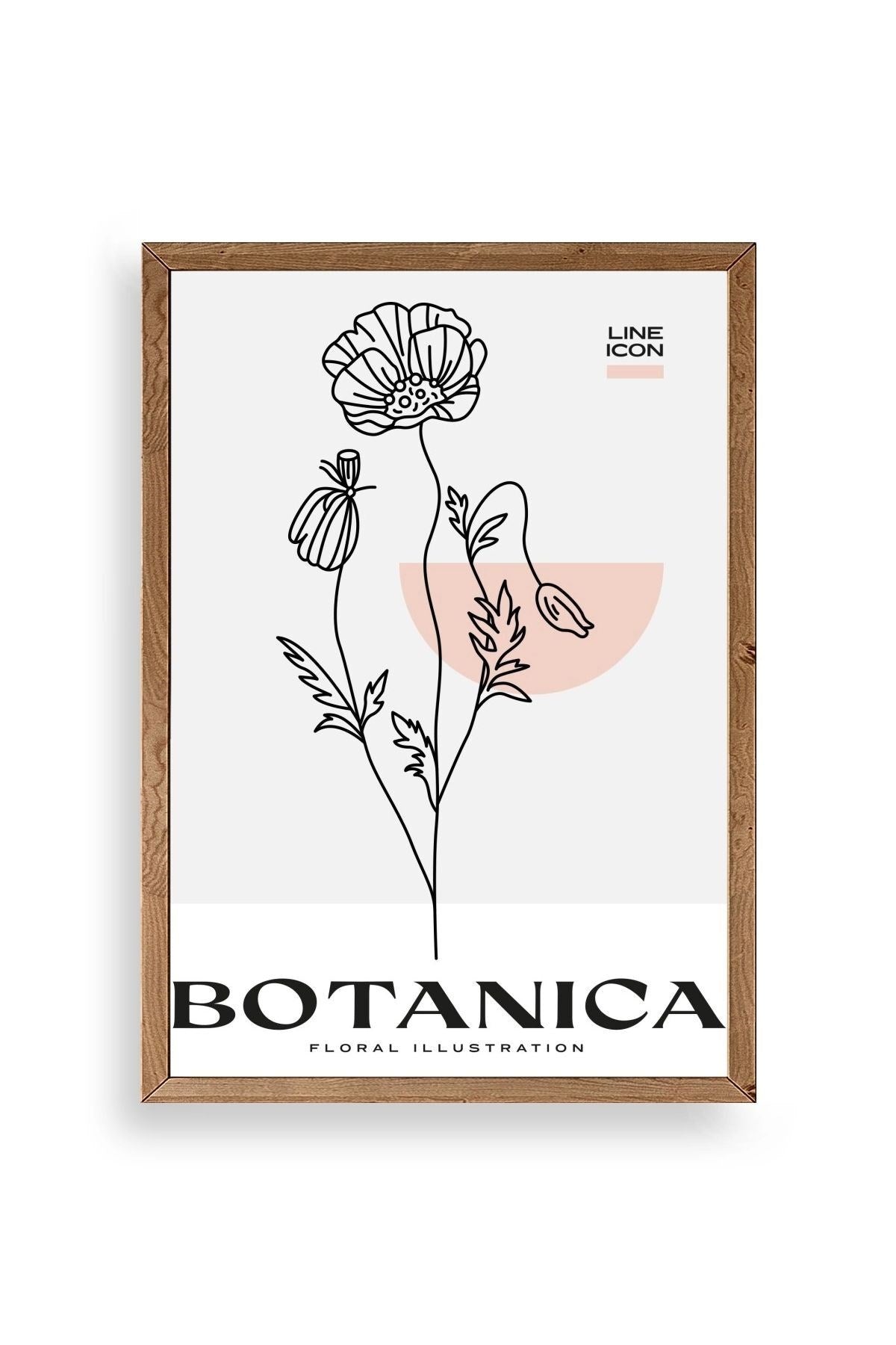 Çiçek Ahşap Çerçeveli Tablo 50 x 70