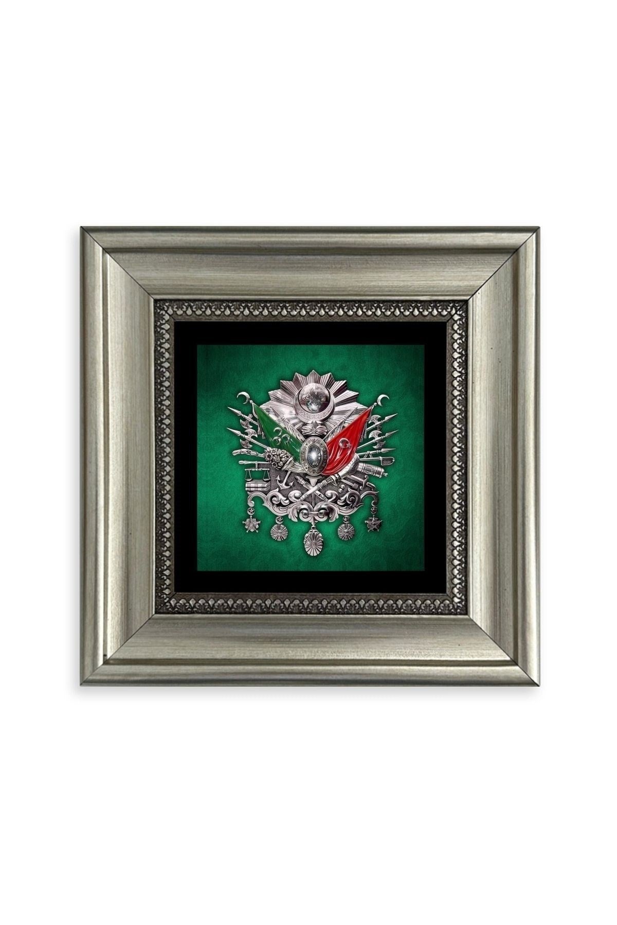 Osmanlı Tuğrası Çerçeveli Taş Tablo 20 cm