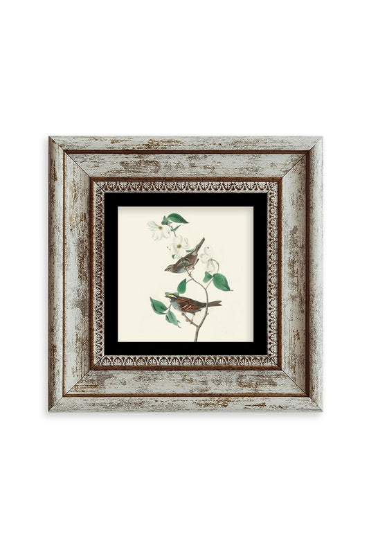 Kuşlar ve Ağaç Çerçeveli Taş Tablo 20 cm