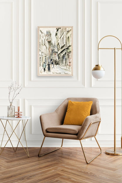 Rue Damitte Ahşap Çerçeveli Tablo 17 x 23