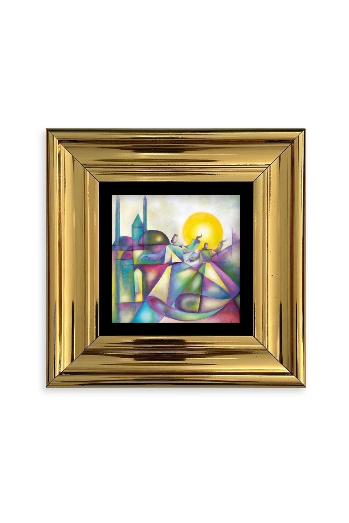 Mevlana Mevlevi Çerçeveli Taş Tablo 20 cm