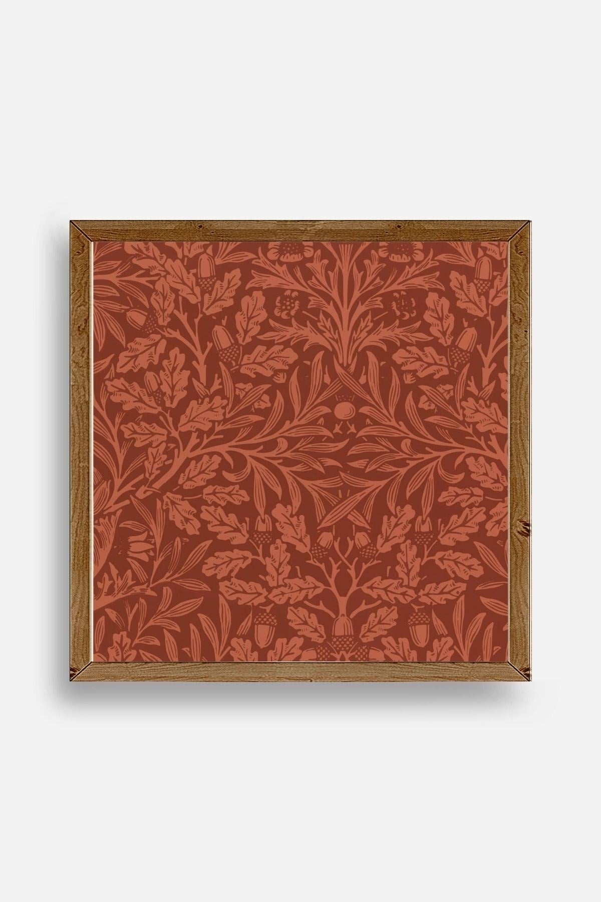 Yaprak Ahşap Çerçeveli Tablo 50 x 50