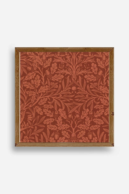 Yaprak Ahşap Çerçeveli Tablo 50 x 50