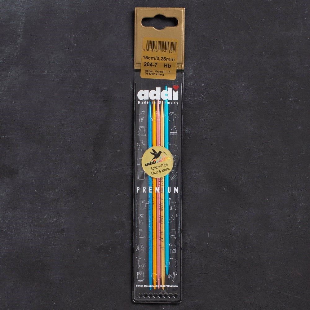 Addi Colibri 3,25mm 15cm Renkli Çorap Şişi - 204-7