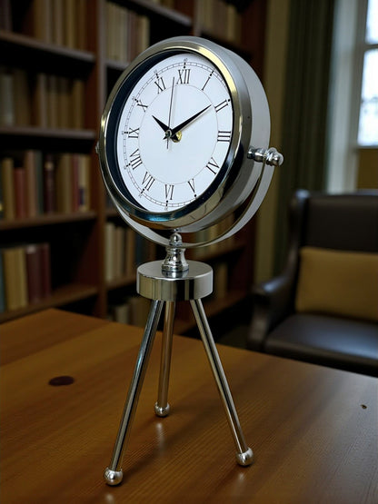 Zentime Krom Şık Üç Ayaklı Masa Saati