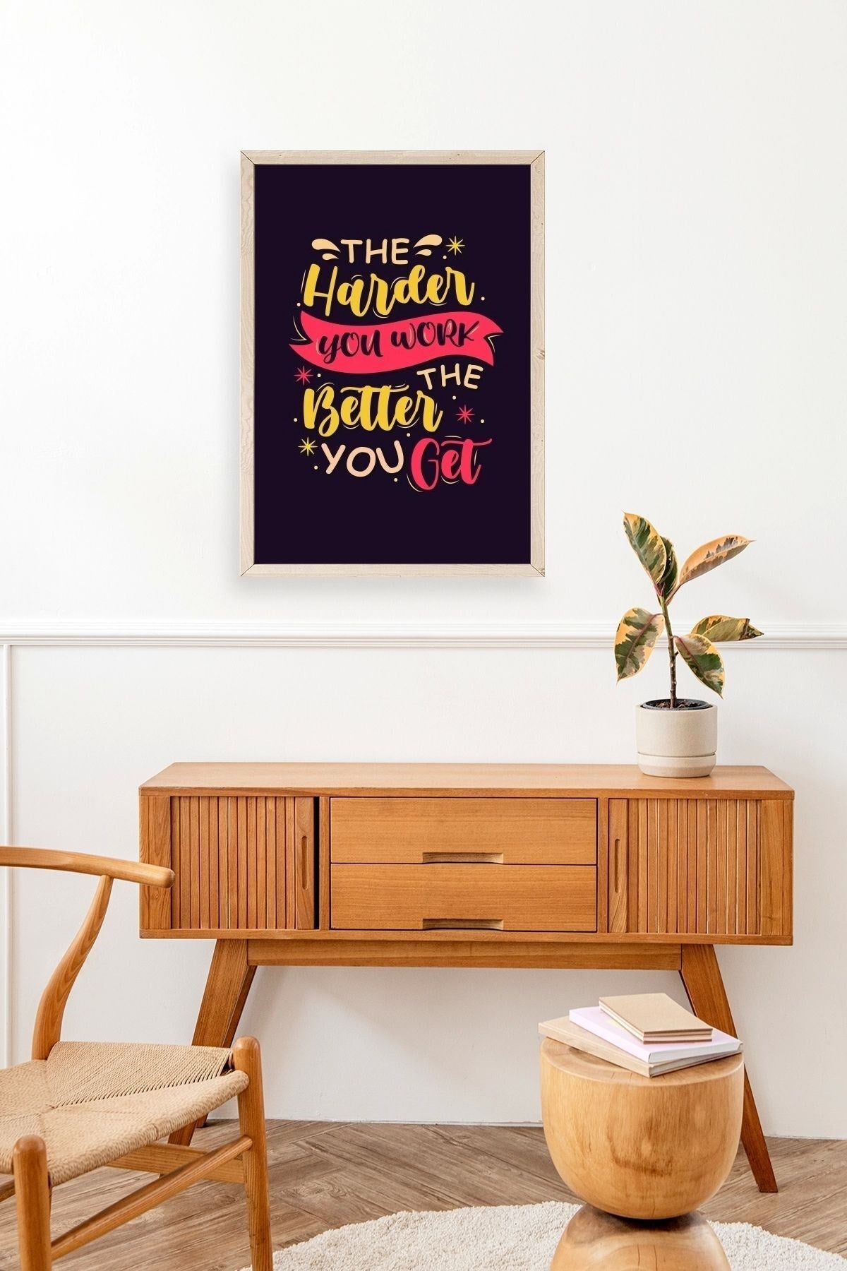 Motto Ahşap Çerçeveli Tablo 50 x 70