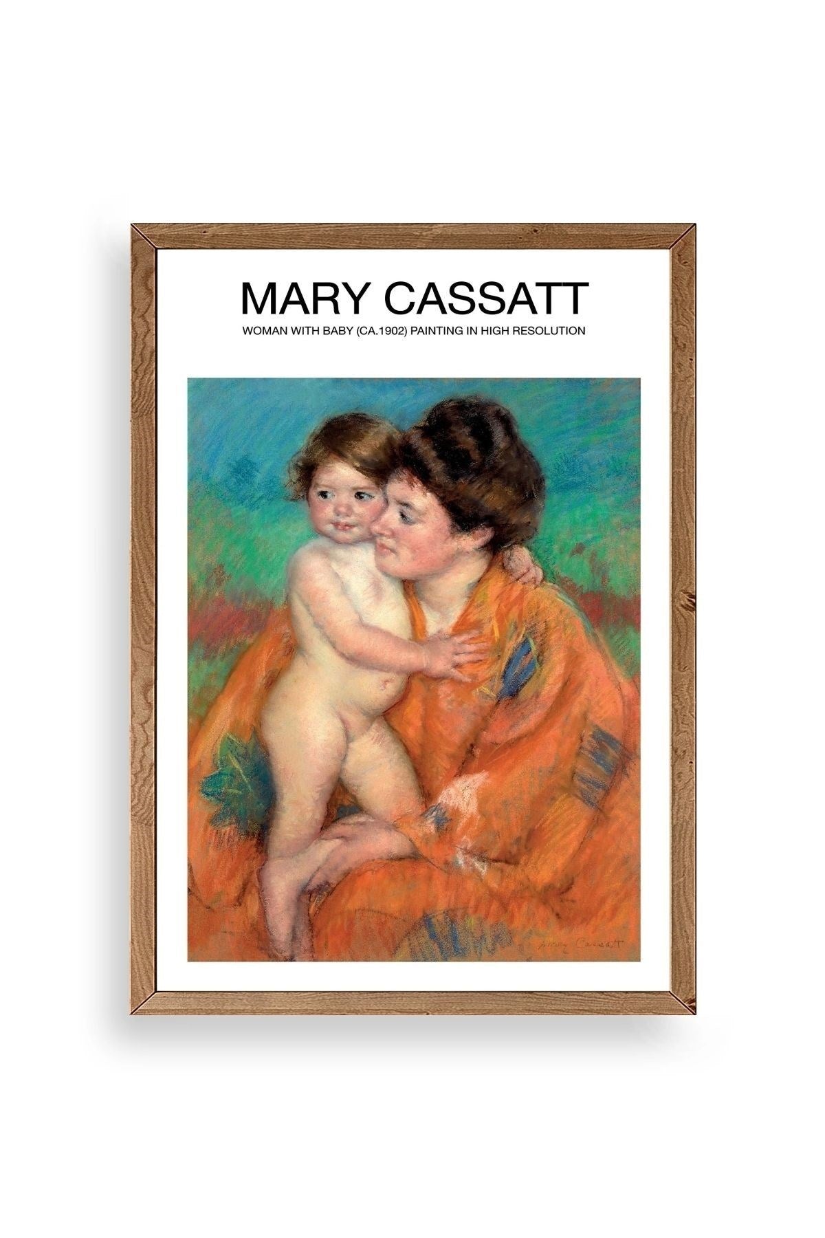 Mary Cassatt Ahşap Çerçeveli Tablo 23 x 30