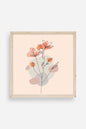 Çiçek Ahşap Çerçeveli Tablo 23 x 23