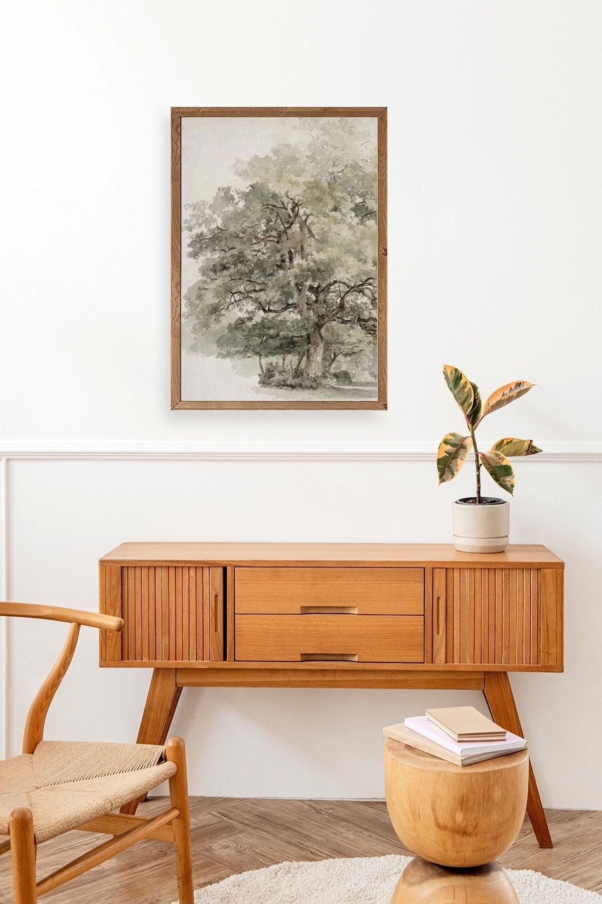 Ağaç Ahşap Çerçeveli Tablo 50 x 70