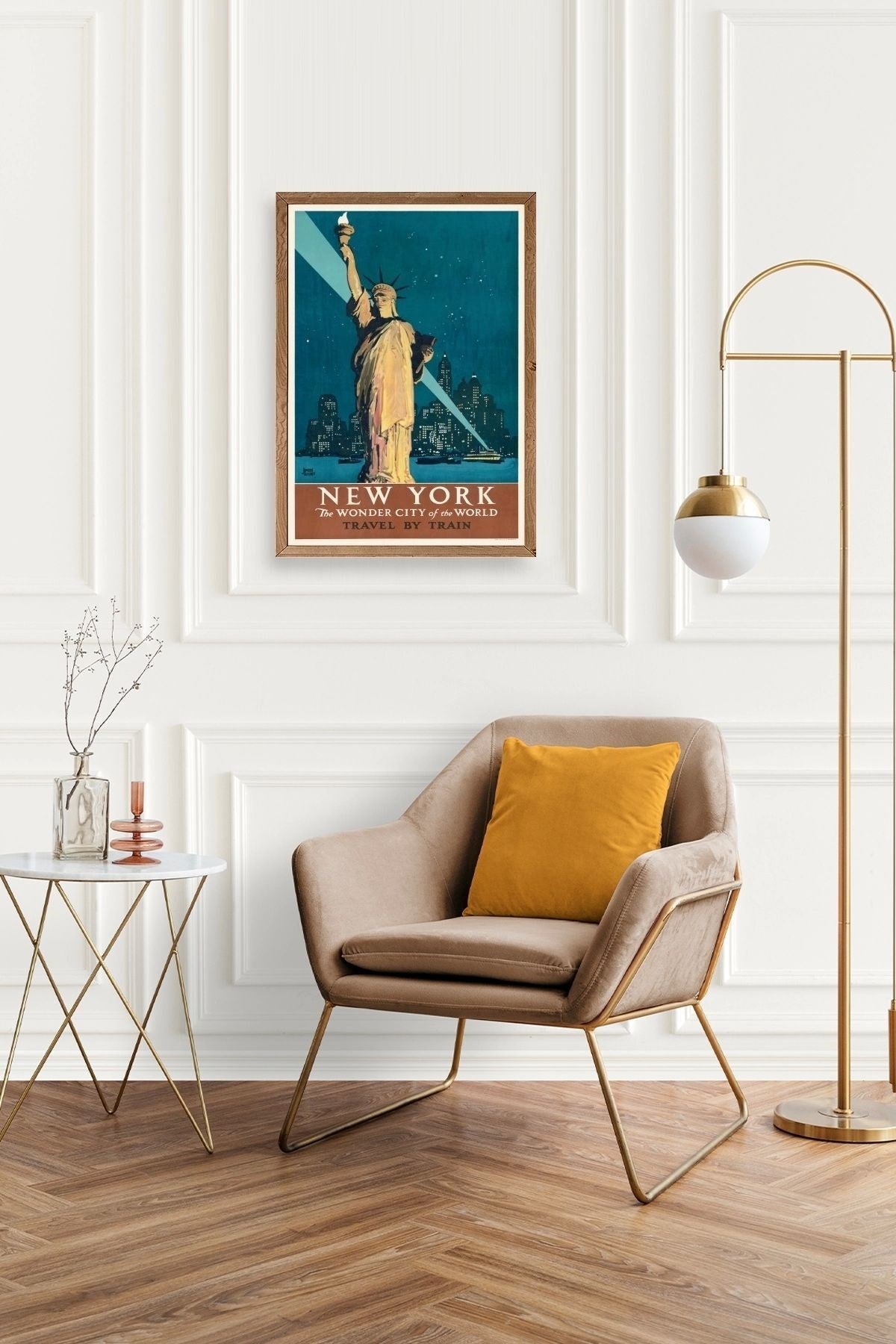 New York Ahşap Çerçeveli Tablo 17 x 23