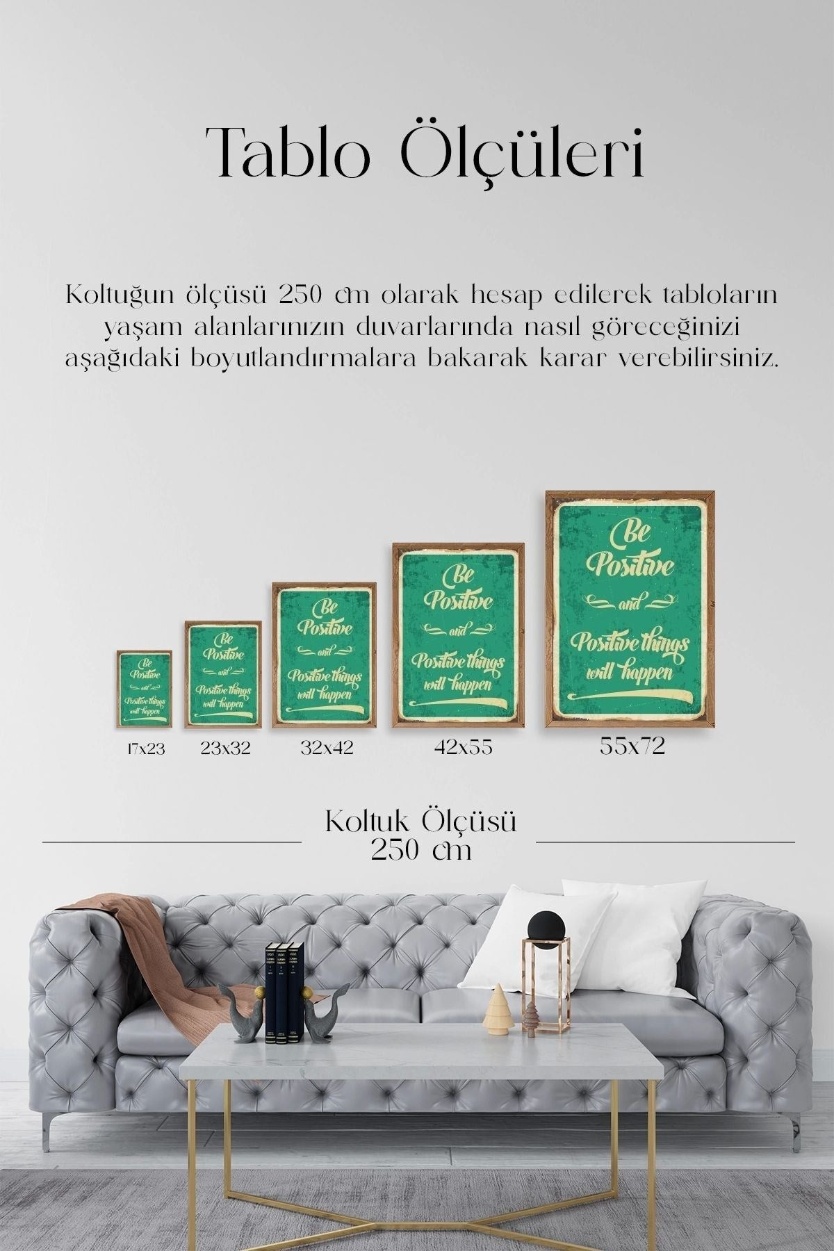 Motto Ahşap Çerçeveli Tablo 50 x 70