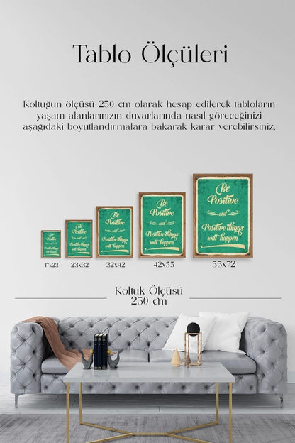 Motto Ahşap Çerçeveli Tablo 50 x 70