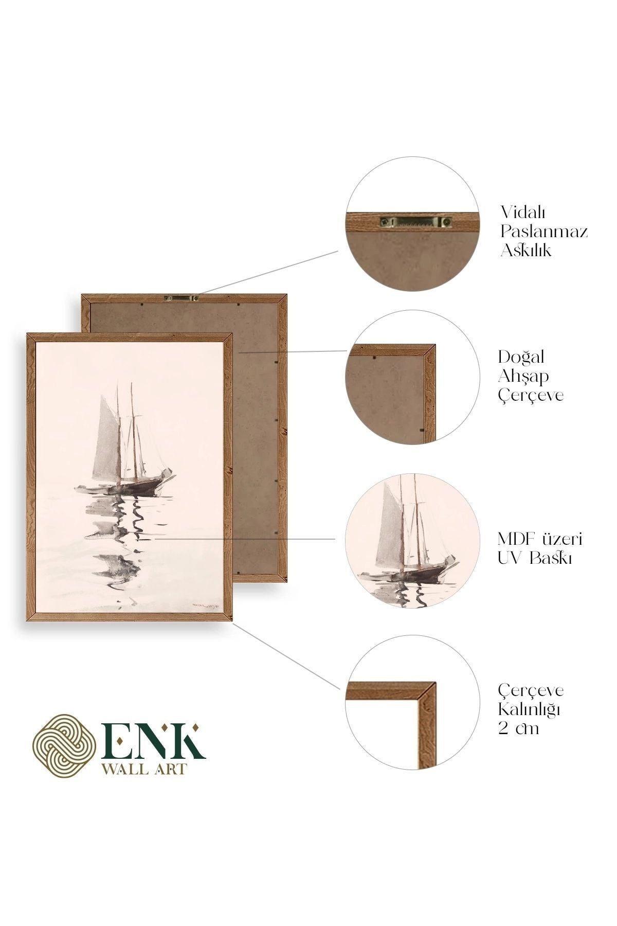 Plakaty Palma Ahşap Çerçeveli Tablo 23 x 30