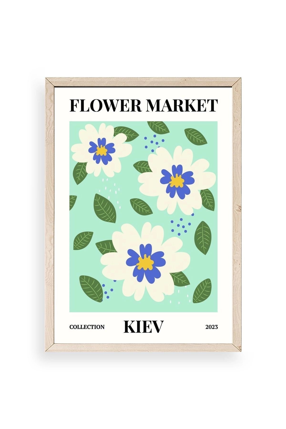 Çiçek Ahşap Çerçeveli Tablo 50 x 70