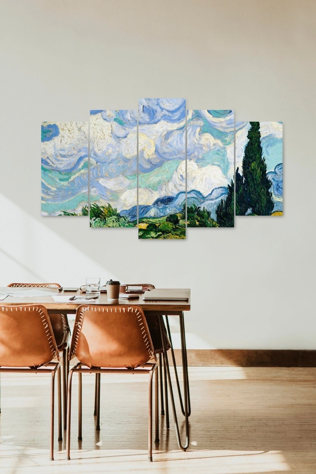 Manzara Doğa 5 Parçalı Mdf Tablo 60 x 100