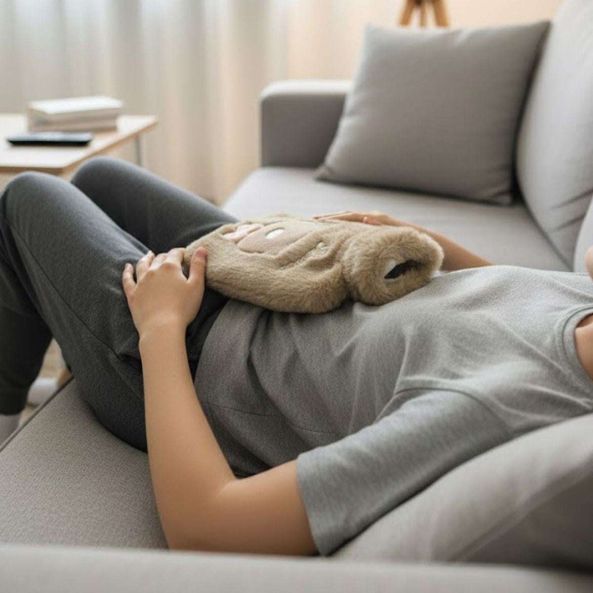 Papyonlu Ayıcıklı Kahverengi Figürlü Peluş Sıcak Su Torbası 1 Lt – Yumuşak Kılıf, Uzun Süre Sıcak Tutan Termal Su Torbası