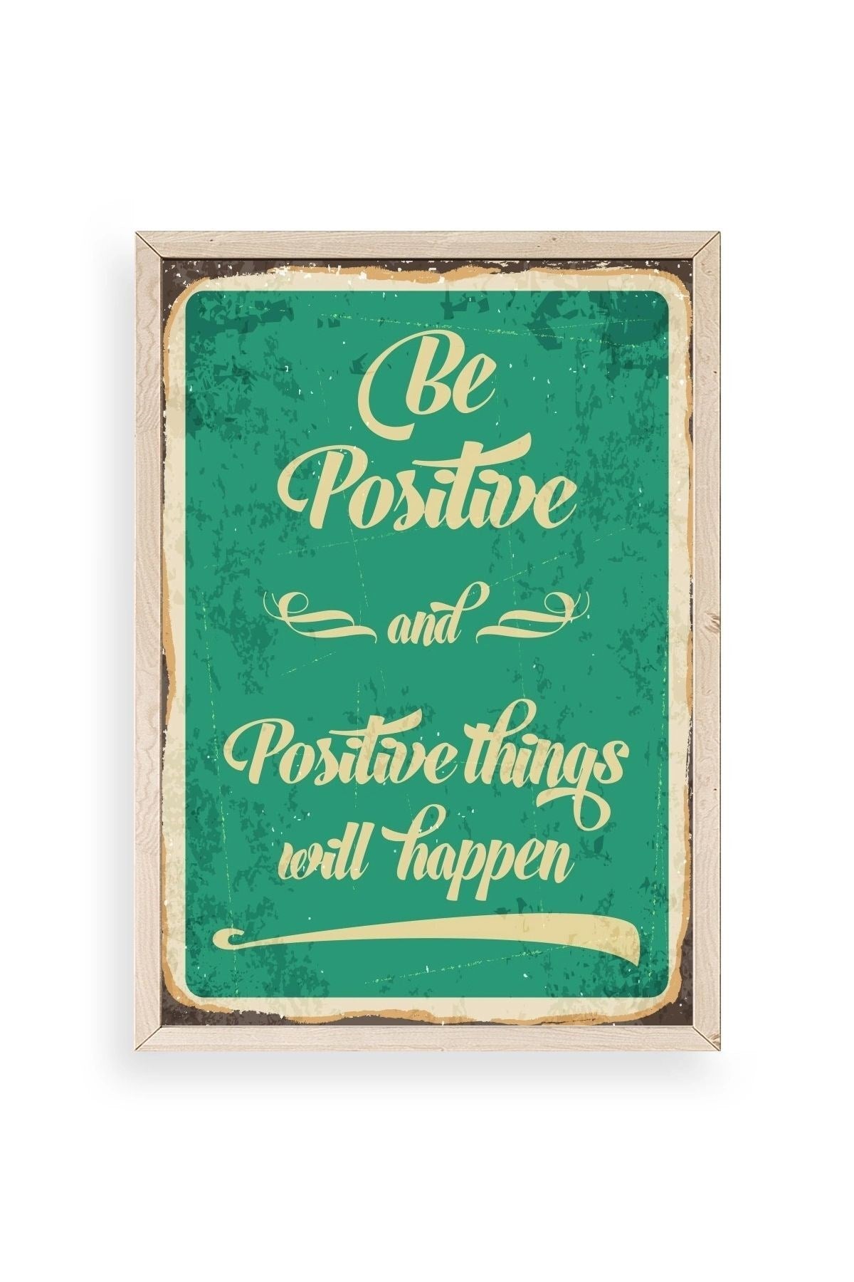 Motto Ahşap Çerçeveli Tablo 23 x 30