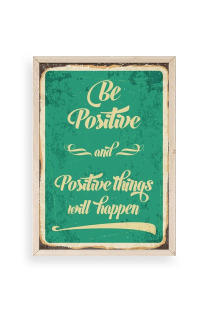 Motto Ahşap Çerçeveli Tablo 23 x 30