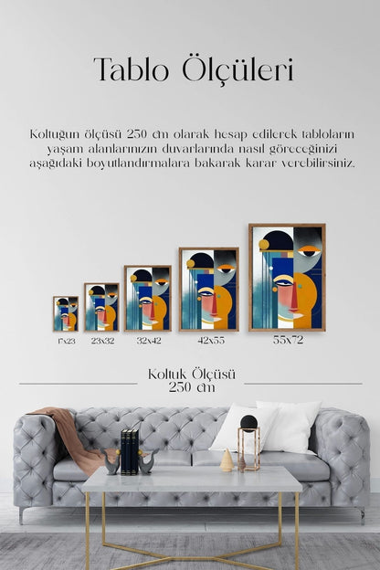 Modern Ahşap Çerçeveli Tablo 50 x 70