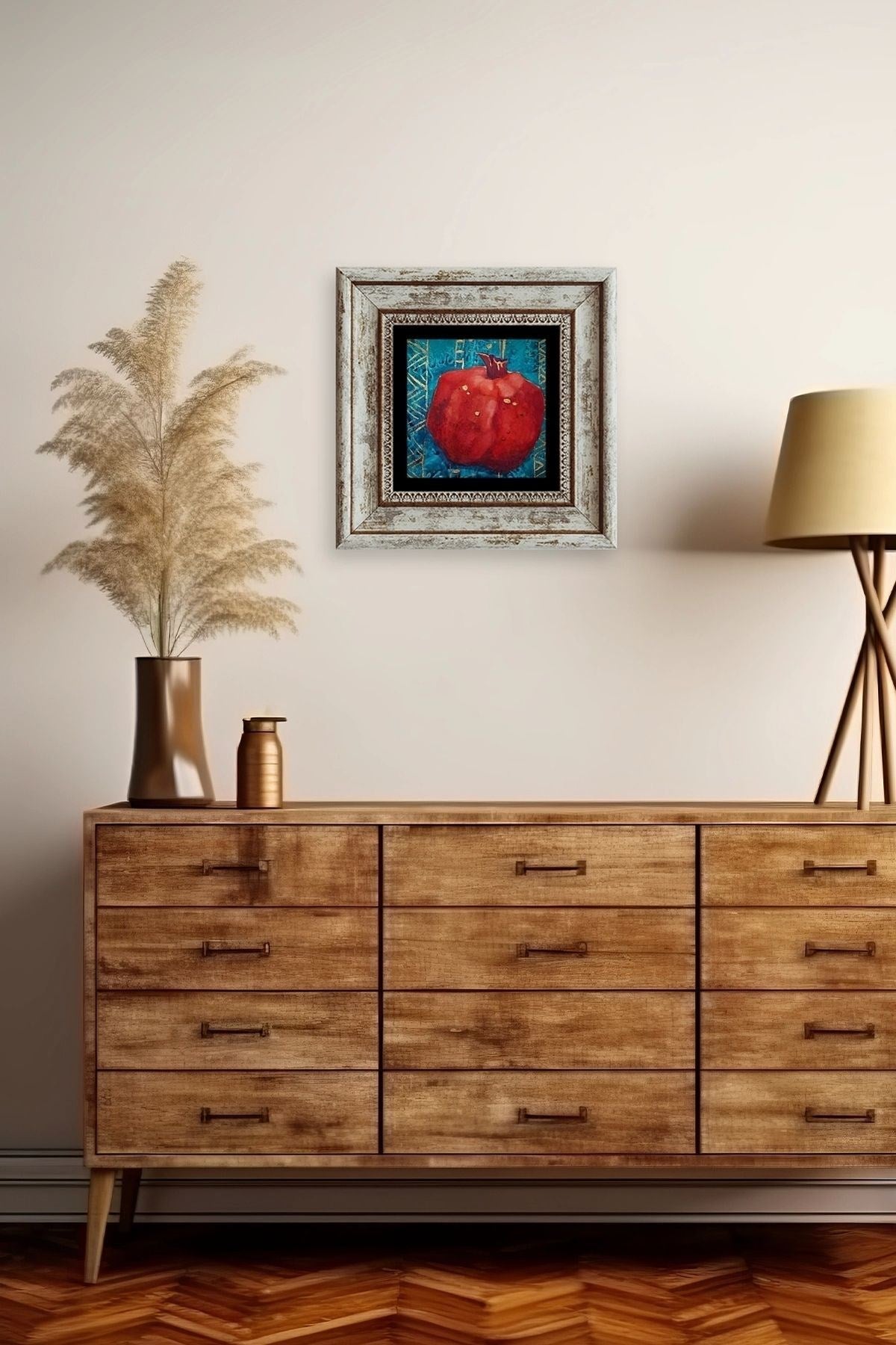 Bereket Narı Çerçeveli Taş Tablo 20 cm