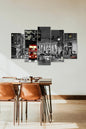Şehir Manzarası 5 Parçalı Mdf Tablo 60 x 100