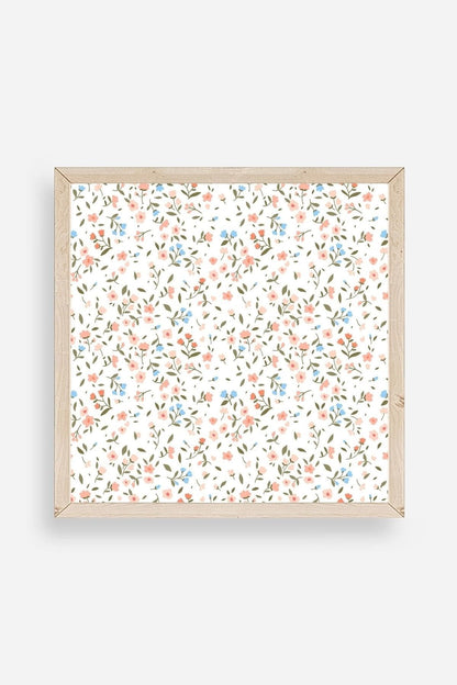 Çiçek Ahşap Çerçeveli Tablo 50 x 50