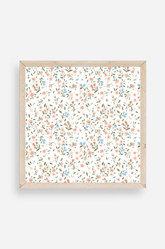 Çiçek Ahşap Çerçeveli Tablo 50 x 50