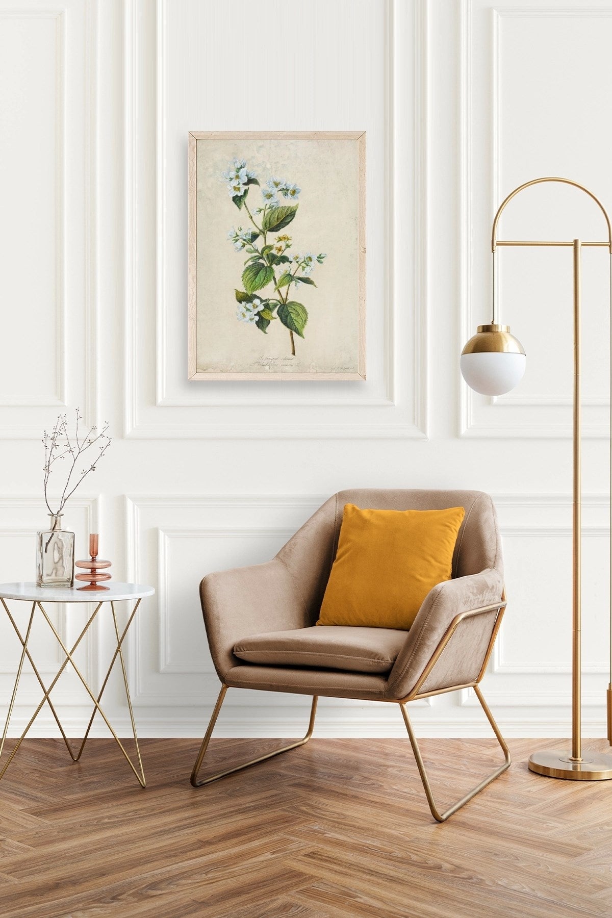 Çiçek Ahşap Çerçeveli Tablo 23 x 30