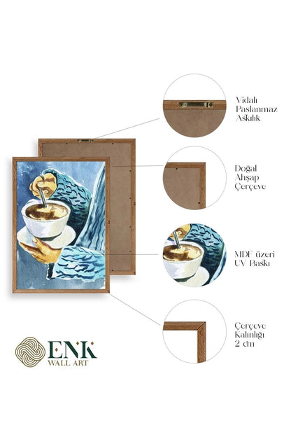 Kahve Ahşap Çerçeveli Tablo 50 x 70
