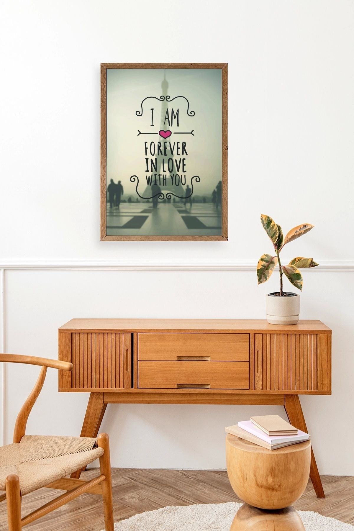 Motto Ahşap Çerçeveli Tablo 30 x 42