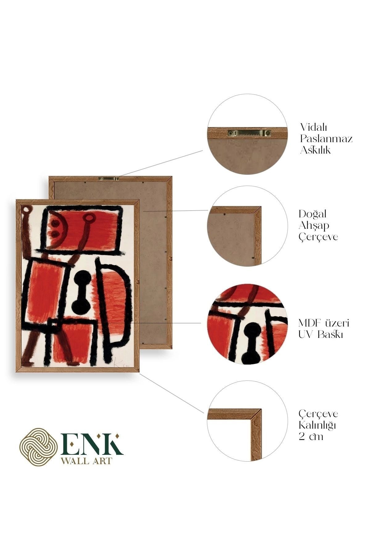 Paul Klee Ahşap Çerçeveli Tablo 50 x 70