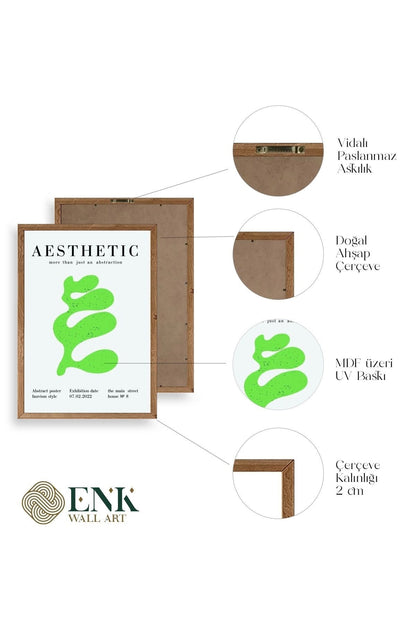 Modern Ahşap Çerçeveli Tablo 23 x 30