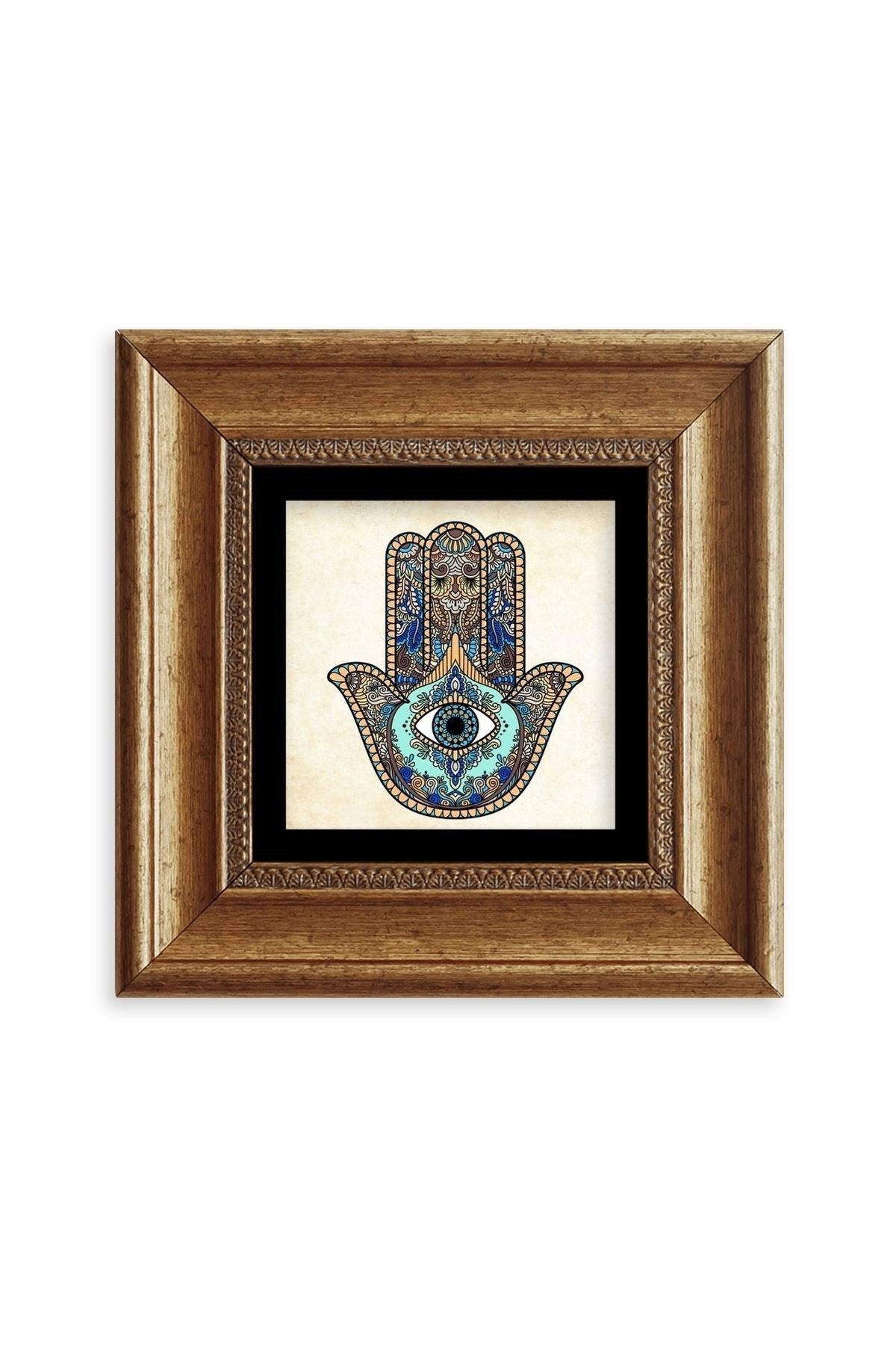 Fatma Ana Eli Çerçeveli Taş Tablo 20 cm