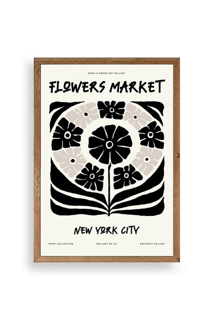 Soyut Ahşap Çerçeveli Tablo 50 x 70