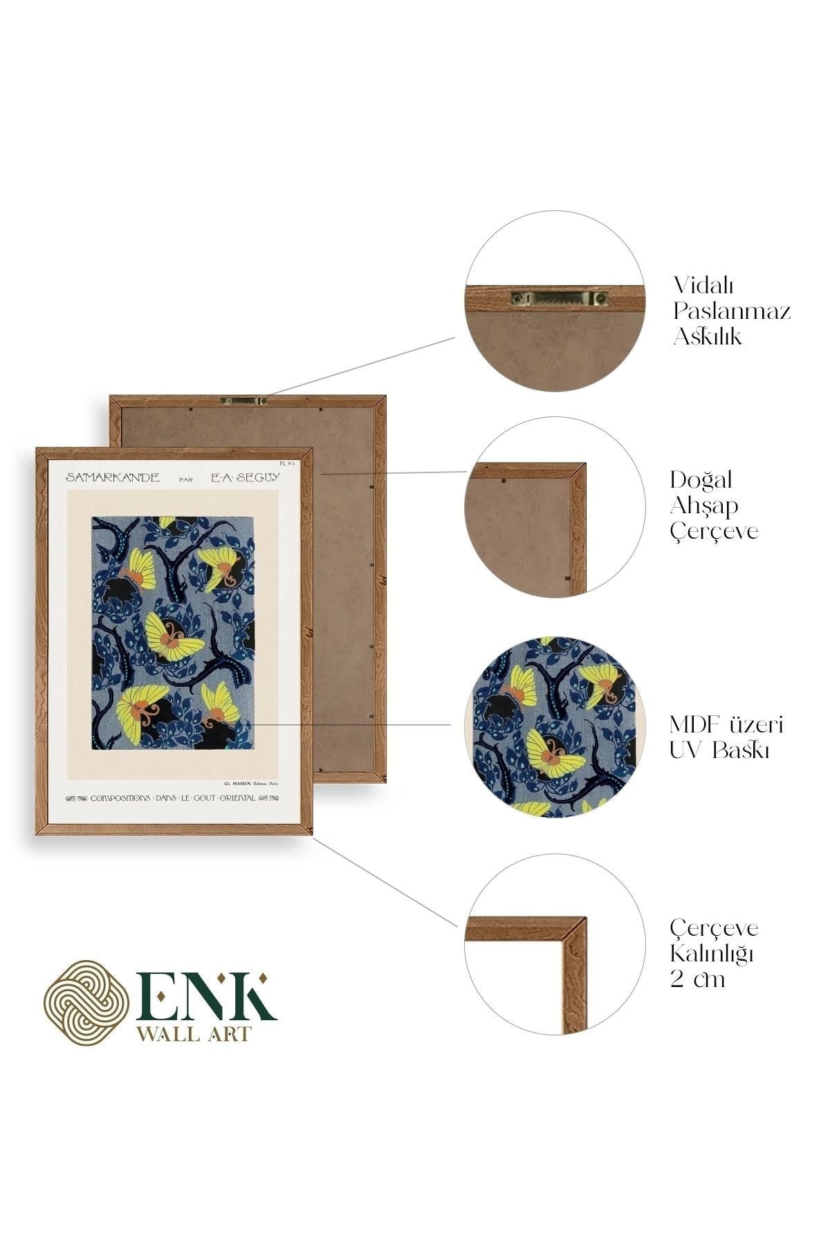 E. A. Seguy Ahşap Çerçeveli Tablo 50 x 70