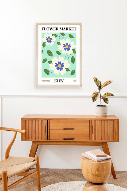 Çiçek Ahşap Çerçeveli Tablo 50 x 70