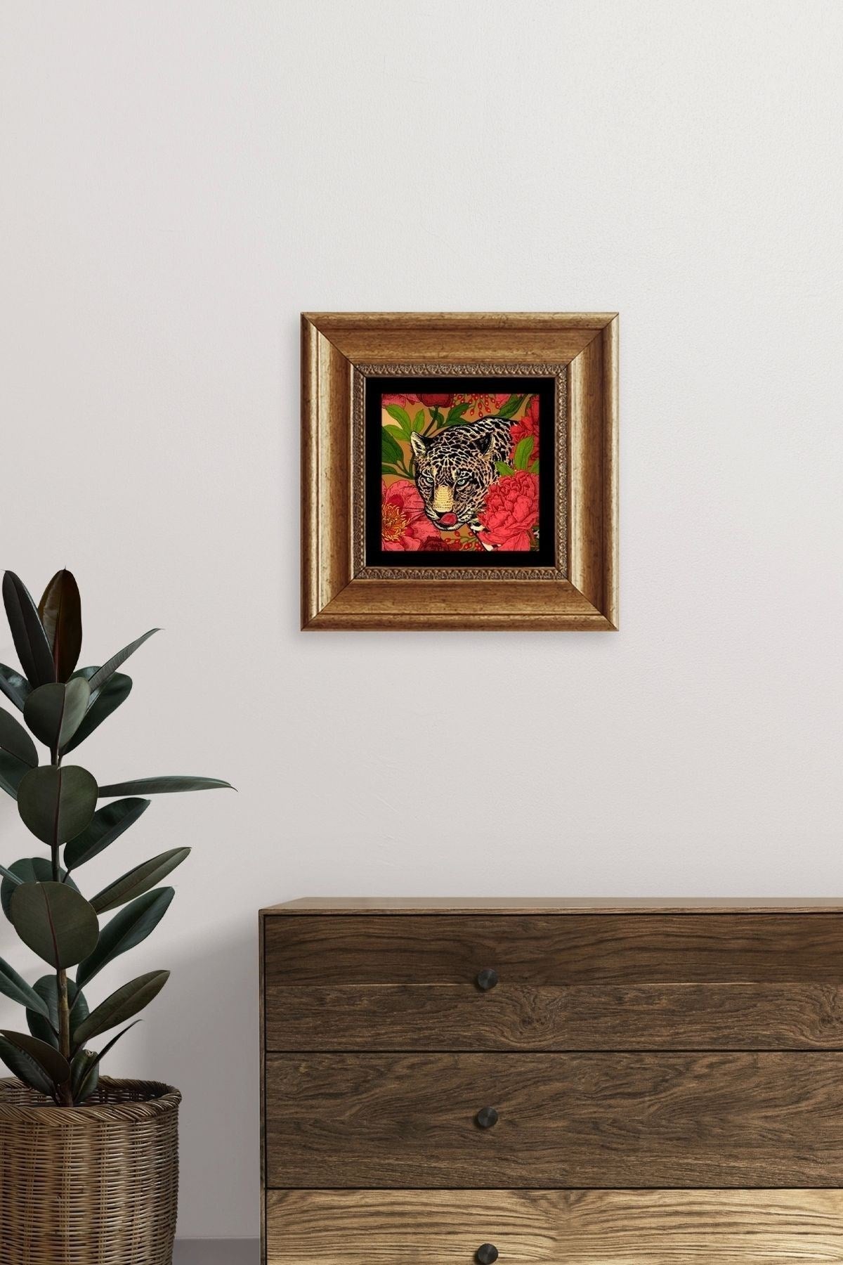 Kaplan Çerçeveli Taş Tablo 20 cm