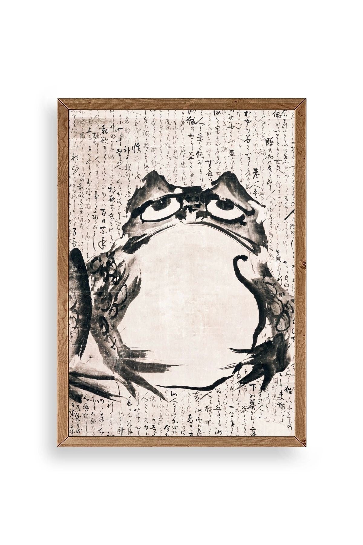 Kurbağa Ahşap Çerçeveli Tablo 23 x 30