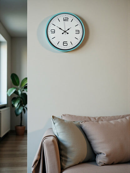 Zentime 36 Cm Turkuaz Dekoratif Duvar Saati