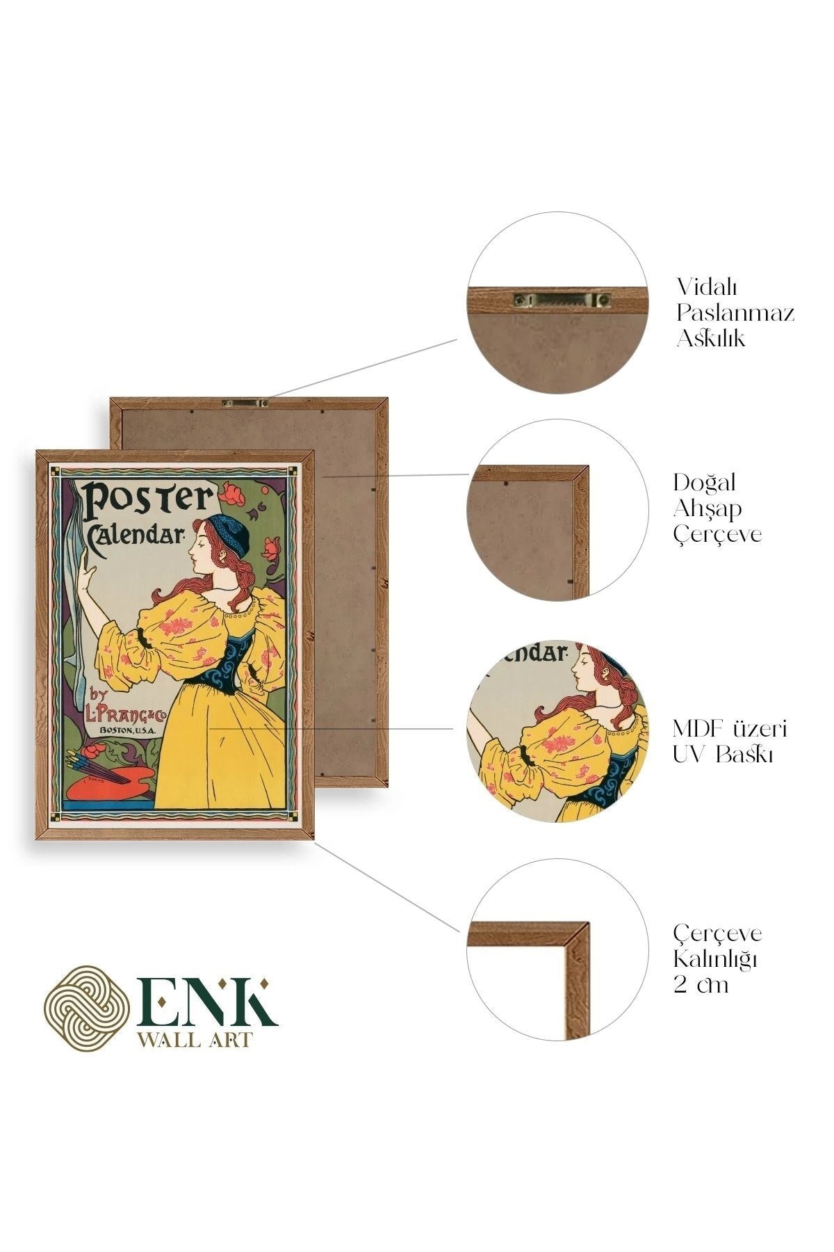 L. Prang Ahşap Çerçeveli Tablo 23 x 30