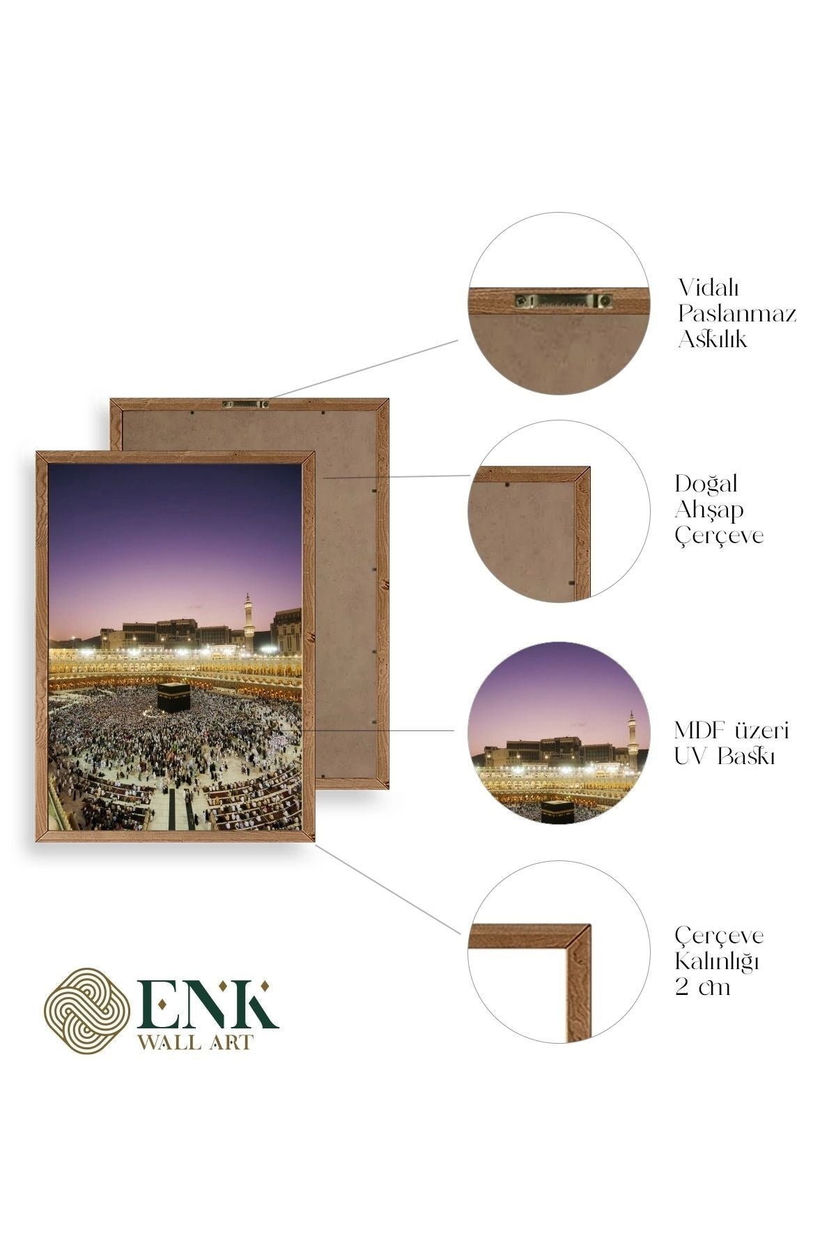 Kabe Ahşap Çerçeveli Tablo 50 x 70