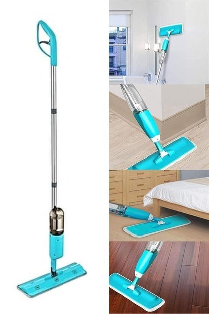 BUFFER® Döner Başlıklı Spreyli Mop Parke Ahşap Fayans Temizleyici Su Hazneli Sihirli Paspas