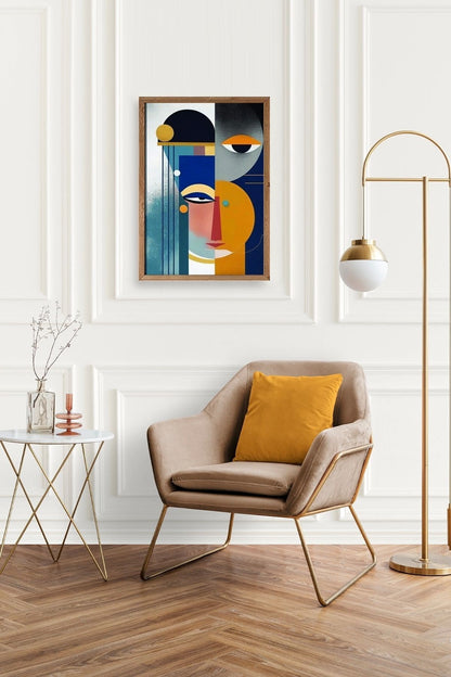 Modern Ahşap Çerçeveli Tablo 50 x 70